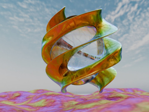 Animação de ambiente abstrato Modelo 3D