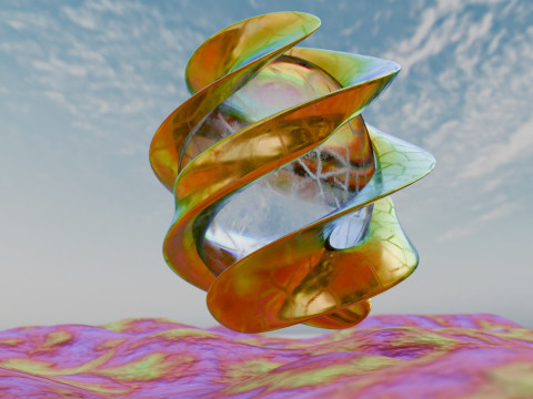 Animação de ambiente abstrato Modelo 3D