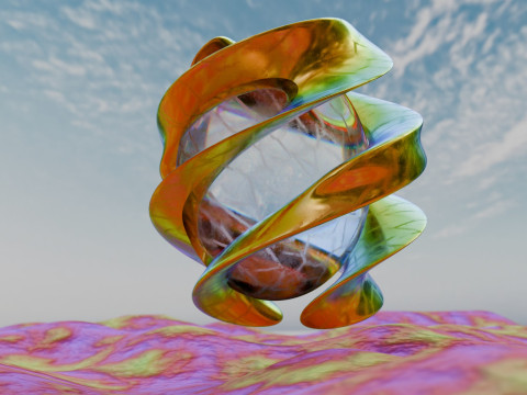 Animação de ambiente abstrato Modelo 3D