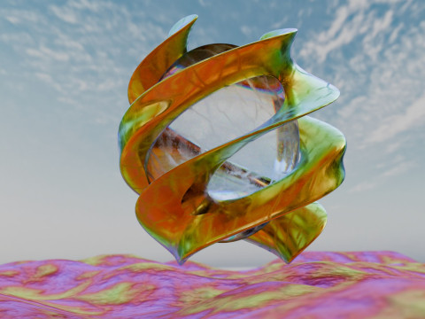 Animação de ambiente abstrato Modelo 3D