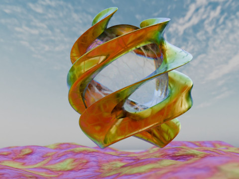 Animação de ambiente abstrato Modelo 3D