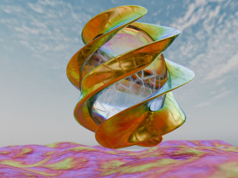 Animação de ambiente abstrato Modelo 3D