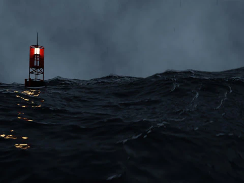 Stormy Ocean Animation 3D Model