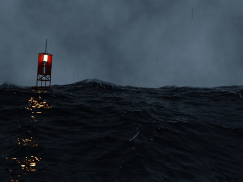 तूफानी महासागर एनिमेशन 3D मॉडल