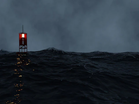 Stormy Ocean Animation 3D Model