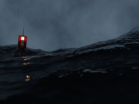 Stormy Ocean Animation 3D Model