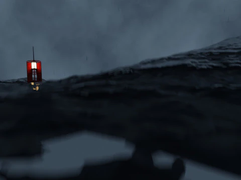 Stormy Ocean Animation 3D Model