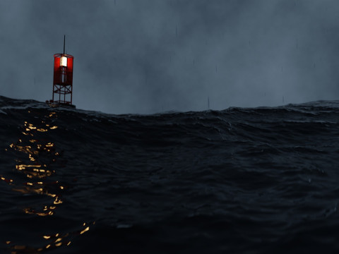 तूफानी महासागर एनिमेशन 3D मॉडल