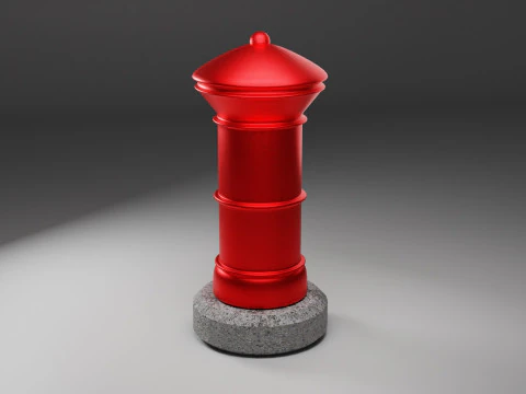 Apan Post Mailbox 3D Model