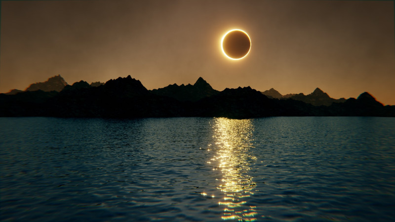Eclipse Lake Environment 3D Model .c4d .max .obj .3ds .fbx .stl .blend