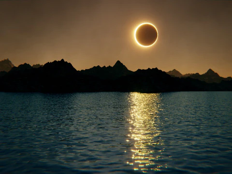 Окружающая среда озера Затмение 3D Модель