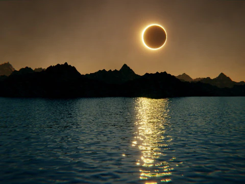 Окружающая среда озера Затмение 3D Модель