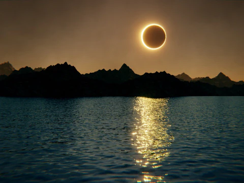 Окружающая среда озера Затмение 3D Модель