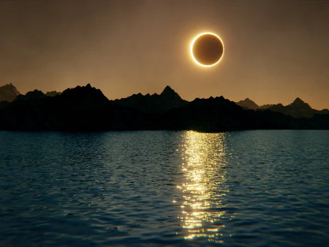 Окружающая среда озера Затмение 3D Модель