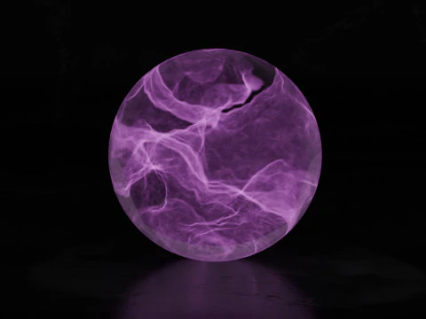 Animazione della sfera al plasma di vetro Modello 3D