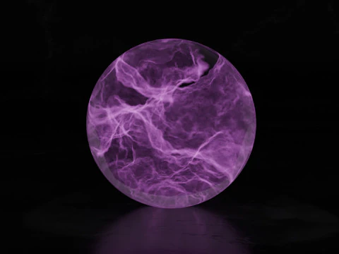 Animazione della sfera al plasma di vetro Modello 3D