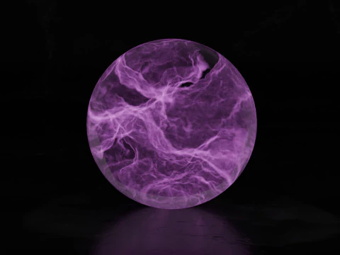 Animazione della sfera al plasma di vetro Modello 3D