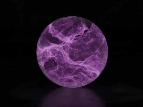 Animazione della sfera al plasma di vetro Modello 3D