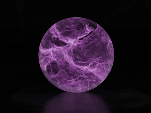 Animazione della sfera al plasma di vetro Modello 3D