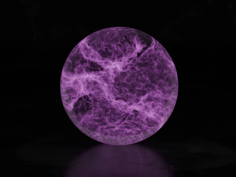 Animazione della sfera al plasma di vetro Modello 3D