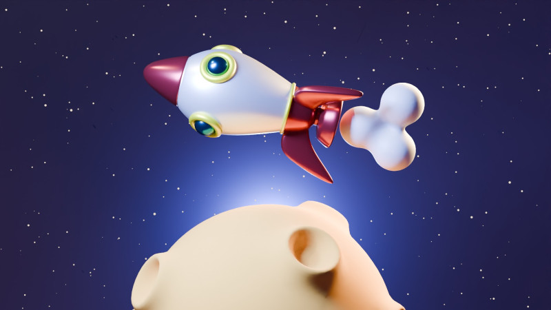 Animation Of A Rocket Traveling On A Planet 3D Model .c4d .max .obj .3ds .fbx .stl .blend 