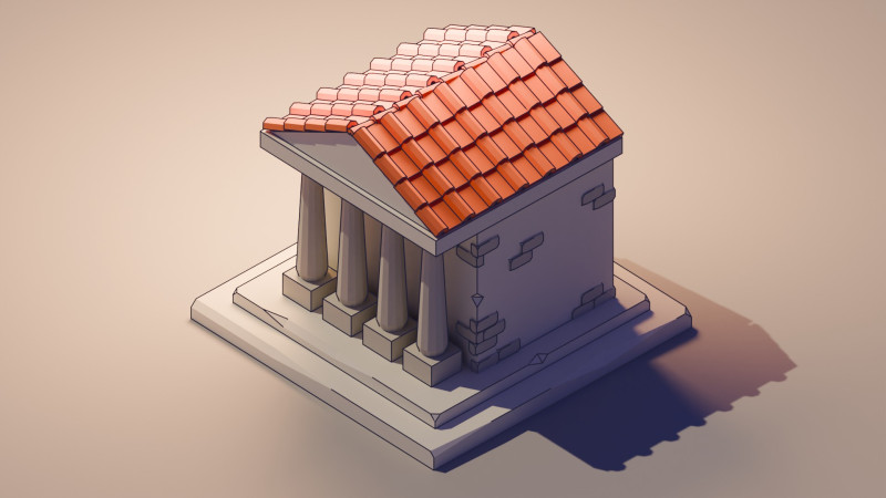 Line Art House 3D Model .c4d .max .obj .3ds .fbx .stl .blend 