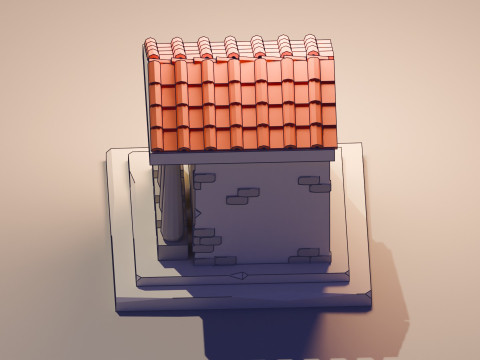 Line Art House 3D Model