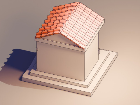 Line Art House 3D Model