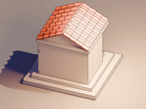 Maison de dessin au trait Modèle 3D