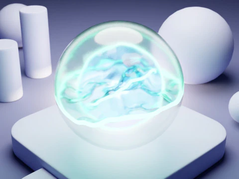 AI Assistant Icon Animation 3D Model