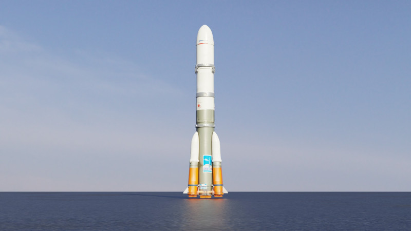 Rocket Launch Animation 3D Модель .c4d .max .obj .3ds .fbx .stl .blend 