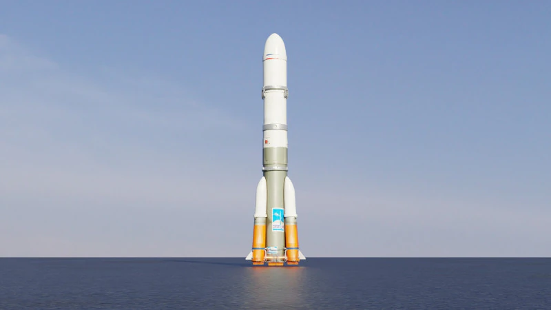 Rocket Launch Animation 3D Model .c4d .max .obj .3ds .fbx .stl .blend 