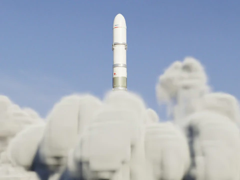 Rocket Launch Animation 3D Model