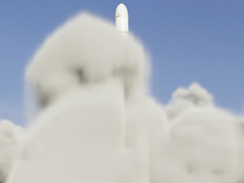 Rocket Launch Animation 3D Model