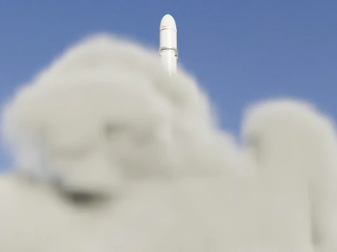 Rocket Launch Animation 3D Model