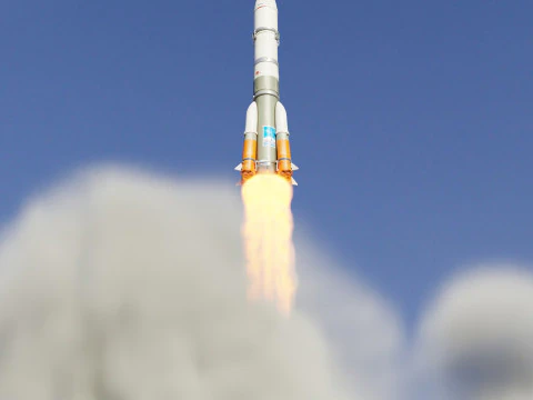 Rocket Launch Animation 3D Model