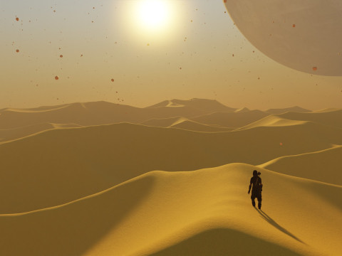 रेगिस्तानी परिदृश्य 3D मॉडल