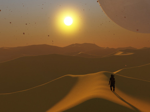 Desert Landscape 3D Model