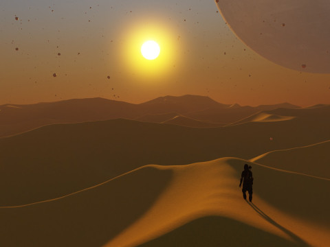 Desert Landscape 3D Model