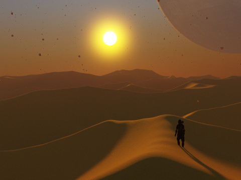 Desert Landscape 3D Model