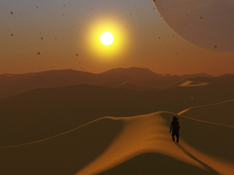 Desert Landscape 3D Model