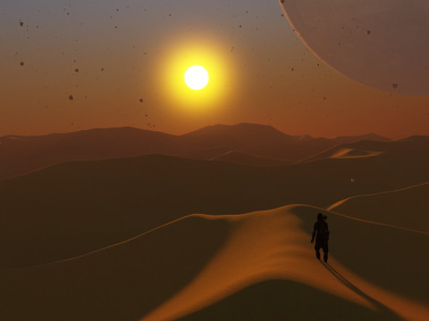 Desert Landscape 3D Model