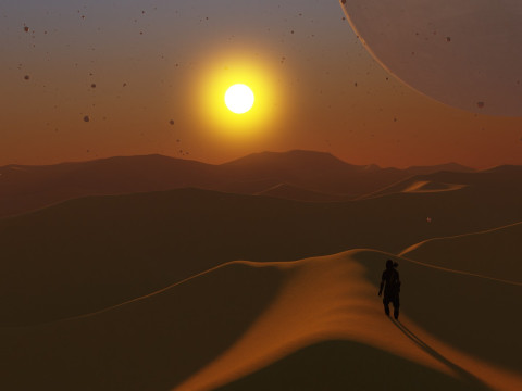 Desert Landscape 3D Model