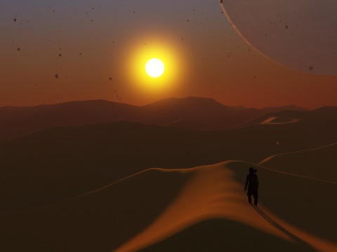Desert Landscape 3D Model