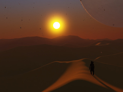 Desert Landscape 3D Model