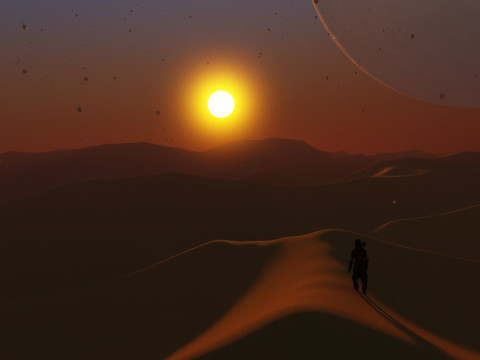 Desert Landscape 3D Model