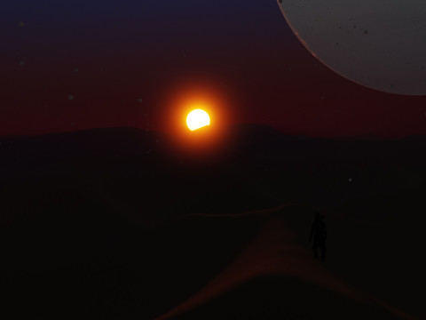 Desert Landscape 3D Model