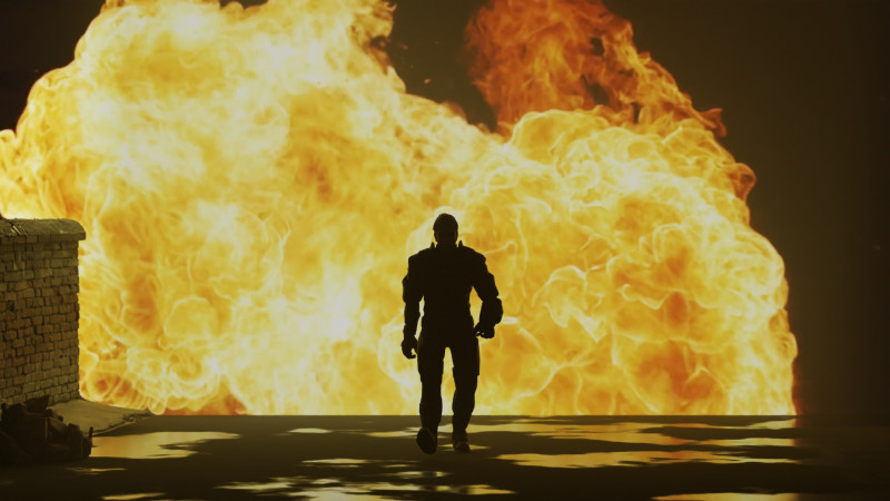 A Cinematic Superhero Walking Animation 3D Model .c4d .max .obj .3ds .fbx .stl .blend 