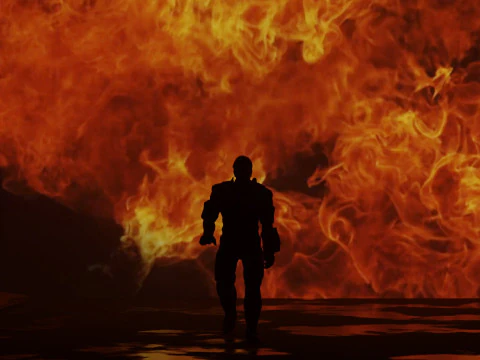 A Cinematic Superhero Walking Animation 3D Model