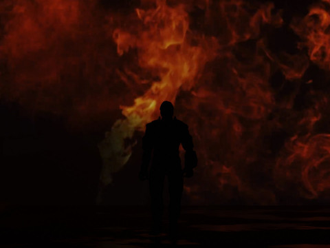 A Cinematic Superhero Walking Animation 3D Model